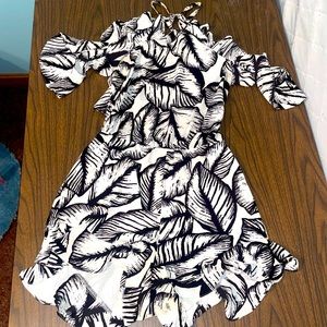 Printed Halter & Open Back Romper